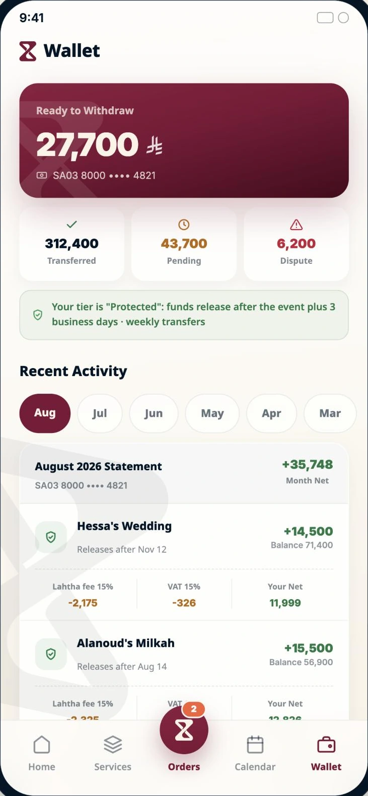 App screen